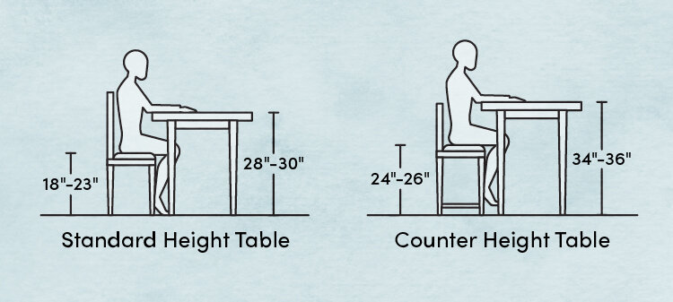 standard dining bench height cheap online